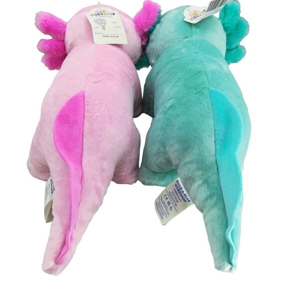 Build A Bear Workshop Axolotl Set of 2 Mint Pink New Online Exclusive 18" Pair - Picture 10 of 14